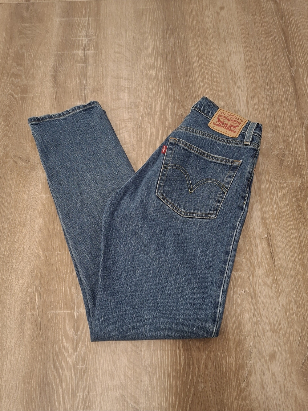 Levi's 501 Original Fit Jeans Women's W24 L30 Medium Blue Wash